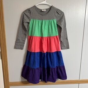 Hanna Andersson Colorblock Dress Size 8